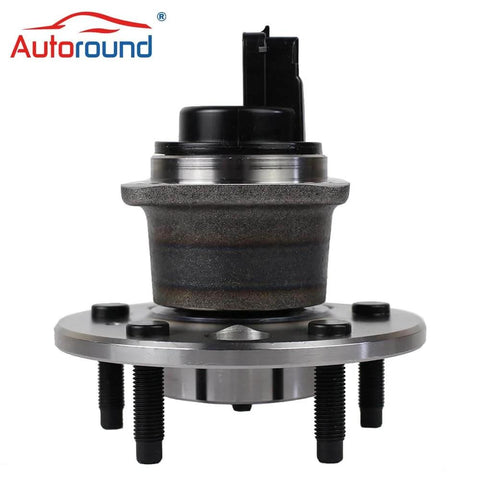 Front view of Pair Rear Wheel Hub & Bearing Assembly 512003 for Buick LeSabre Cadillac DeVille with 5-lug ABS flange
