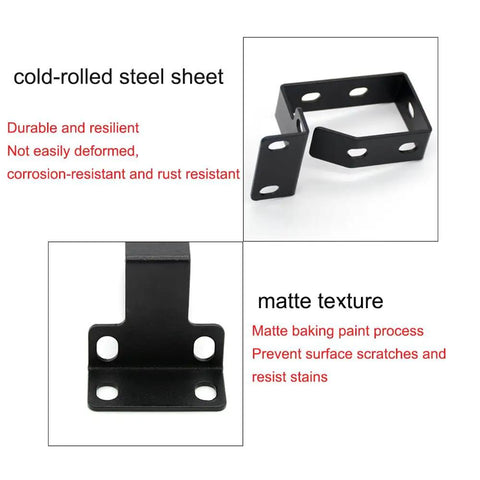 Heavy Duty Steel Vertical Cable Management Brackets For 19 Inch Server Rack Mount D Ring Wire Organizers showing matte black finish and durable design.