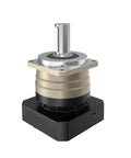 Heavy Duty Helical Gear Planetary Reducer Real Deal Servo Motor Speed Drive Unit With 3 5 10 50 To 1 Ratios showing sturdy metal construction and mounted shaft.