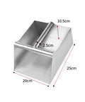 Heavy Duty Stainless Steel Dustpan With Rugged Metal Scoop And Ergonomic Handle For Debris Cleanup In Workshops, Warehouses, Farms And Home Use, Rust Resistant, Easy Grip, Pro Grade Cleanup Tool, 20x25cm