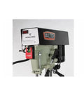 Heavy Duty 15 Inch Variable Speed Floor Drill Press With 1 HP Motor And MT2 Spindle showing control panel and motor.