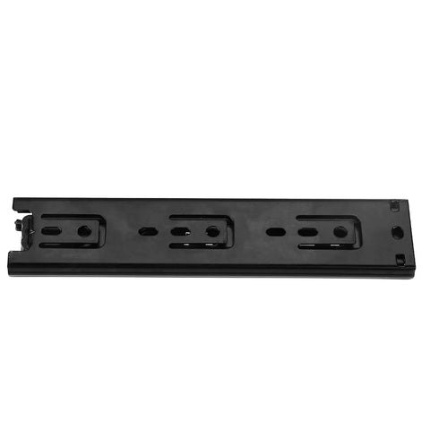 Heavy Duty Drawer Slides Set 4 Inch 6 Inch 8 Inch Steel Guide Rails With Zinc Plated Soft Close And Silent Operation For Kitchen Cabinets Wardrobes And Office Furniture Upgrade, black steel rail close-up.