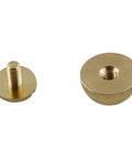 Straight Fire Brass Half Inch Purse Feet With Screw Back Spike Studs For Handbags And Leather Craft Diy Gives Your Bag Major Swag Includes Four Polished Metal Tips - close-up of brass screw back and foot plate.