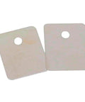 Two Mica Insulating Sheets with holes, size 0.86x0.7x0.003 inches, for microwave repairs, pack of 500, heat-resistant pads for models 18x22mm.
