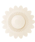 Floor Drain Plug Shower Bathtubs Drain Covers, Flower, White, 12.6cm silicone design for hair catching in bathtubs.