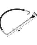 Slick Heavy Duty Reflux Hose Pair For Airless Paint Sprayer Rugged Aluminum Return Line Replacement Kit Compatible With 390 395 490 595 Tongshan T300 T500, 41cm long hose with rubber and aluminum materials.