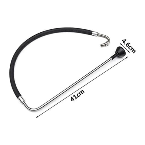 Slick Heavy Duty Reflux Hose Pair For Airless Paint Sprayer Rugged Aluminum Return Line Replacement Kit Compatible With 390 395 490 595 Tongshan T300 T500, 41cm long hose with rubber and aluminum materials.