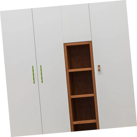 White cabinet with Zinc Alloy Cabinet Pulls Set 2 Pack, Sleek Cupboard Handles For Dresser, Retro Inspired Hardware