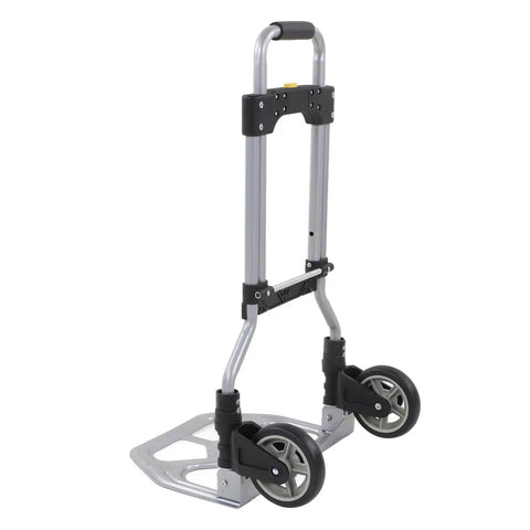 Badass Heavy Duty Foldable Hand Truck With Two Wheel Mobile Platform, lightweight aluminum body and durable silent casters.