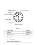 Heavy Duty 1.2KW Water Cooled ATC Spindle ISO10 Taper with detailed sensor diagram and technical specifications.