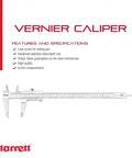 Image of Vernier Caliper with Hardened Stainless Steel Depth Rod and Lock Screw, sharp black graduations, 0-8 inch range, pro grade