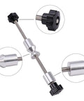 Thru Axle Adapter For Truing Stands, Pro Grade Quick Install Wheel Truing Tool For 12mm 15mm 20mm Through Axles, silver, close-up view