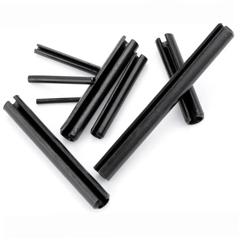 Pro Grade Roll Pins Assortment Kit With Slotted Spring Dowel Pins 450 Pcs For Cogs And Wheels Hollow Steel black oxide pins