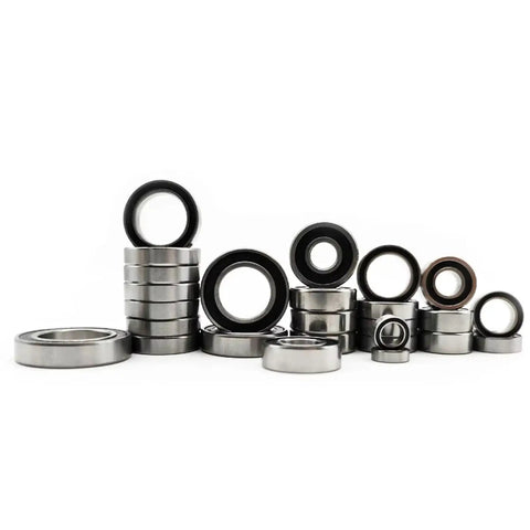 RC Flange Bearing Kit For Maxx And Slash Short Course Trucks, 26 Pcs Chrome Steel Ball Bearings displayed in rows