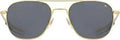 Must Have Original Pilot Sunglasses With Gold Frame And True Color Gray SkyMaster Glass Lenses Bayonet Temple Design 57-20-140