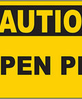 Aluminum Caution Sign Rust Free Wall Plaque 8x12 Inch Industrial Safety Decor For Factory Warehouse Outdoor Yard Indoor Use Durable Warning Sign With Vintage Retro Flair