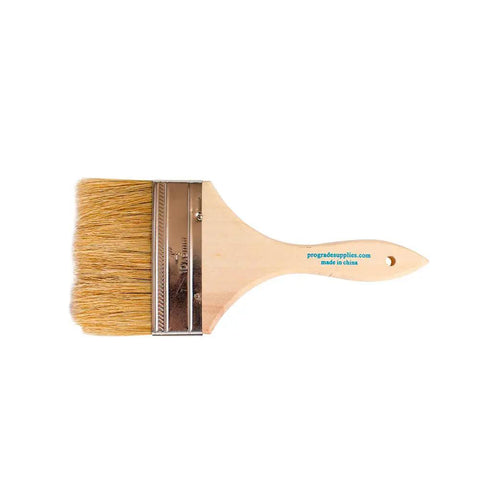 Single brush from 12 Pack 4 Inch Chip Paint Brushes With All Natural 1.5 Inch Bristles, Square Trim, Durable Wood Handles For DIY Painting
