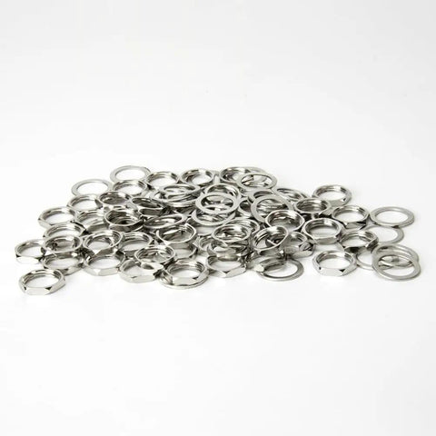 Slick Brass Hex Nuts And Washers Kit Compatible With F81 Barrel Connectors, 100 pieces of heavy-duty flat washers.