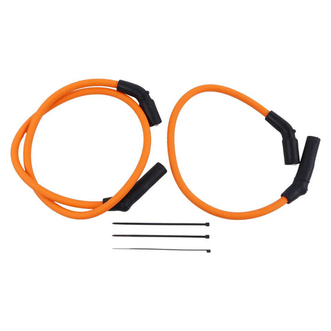 10mm Silicone Orange Spark Plug Wire Kit For Harley Davidson Touring Models FLT FLHT FLHR FLTR 2009 2015 layout view