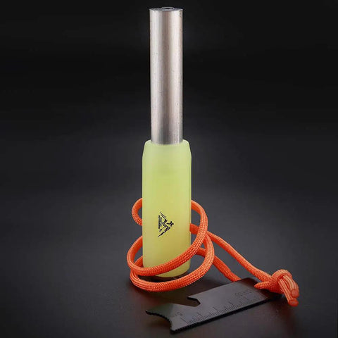 Grab And Go Emergency Fire Starter Kit With Magnesium And Ferro Rods, Integrated In A Rugged Handle, Paracord Lanyard, And Multi Function Scraper