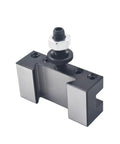 Top Shelf Quick Change Tool Holder Kit For Wedge Style Mini Lathe Up To 12 Inch Swing featuring a steel tool holder with half inch bit capacity.