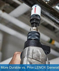 Lenox Tools bi-metal hole saw arbor on a drill, 2-1/16-in diameter