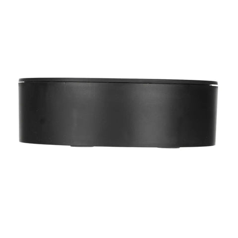 Smooth And Silent 360 Degree Rotating Display Stand side view made of ABS material ideal for showcasing bottles and cosmetics.