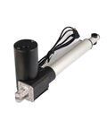 Heavy Duty DC Electric Linear Actuator 1230 LBS Load 12V 24V 50mm Stroke 2 Inch 42 Millimeters Per Second IP44 Built In Clutch And Limit Switch Quiet Operation Easy Install For Industrial Machinery And Home Projects, black and silver motor housing