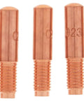 Top Shelf Mig Welder Contact Tips 023 Inch Copper Bore Pack Of Five Fits Miller Millermatic And Hobart Handler Ironman showing five copper tips.