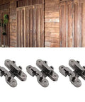 Invisible 180 Degree Zinc Alloy Cross Hinges For Cabinets And Wooden Doors Dope Hidden Hardware 43mm Mini Door Hinges Set