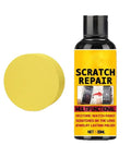 Scratch repair fluid 30ml bottle with yellow polishing pad, restores watch paint and lens scratches, multifunctional use