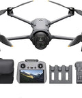 Mavic 4 Pro Drone Fly More Kit With RC 2 Controller, 100MP Hasselblad Camera, accessories, batteries, and carrying bag.