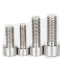 Premium Pure Titanium Hex Socket Head Cap Screws Grade 2 TA2 Heavy Duty Fasteners with varying lengths and sizes.