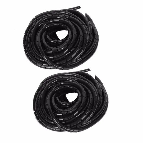 9mm Inner Diameter By 10mm Outer Spiral Cable Wrap Tube 10m Clear Flexible Wire Organizer For PC Home Theater TV Setup No Mess Cable Management