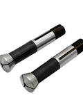 The Ultimate Four Pc Universal Grinder Collet Set Includes One Half Inch Three Eighths One Fourth And One Eighth Inch Collets showcasing stainless steel design and secure grip.