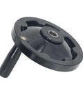 16x160mm Lathe Hand Wheel With Detachable Handle Back Ripple Design for Milling and Grinding Machines, side view