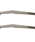 2 Pack Heavy Duty Soft Close Lid Support Hinges with hydraulic damping and iron gas strut, 200N capacity, 7.7 inch length, silver finish