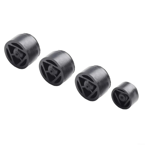Rubber Engine Cover Grommet Kit Four Piece Direct Fit For 07C103226B And 06J103226A OEM Replacement No Tools Needed Easy Install Long Lasting Rubber Mounts Black Side Stop Buffer Auto Part, four black rubber grommets