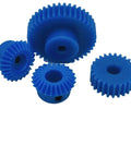 90 Degree Nylon Bevel Gear For Precise Machinery Drive, 1.5 Module, 16 Tooth Miter Gear, 1:1 Ratio, multiple bore options, blue gears