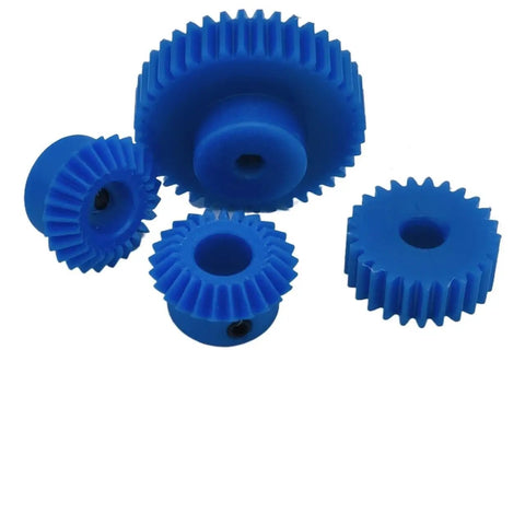 90 Degree Nylon Bevel Gear For Precise Machinery Drive, 1.5 Module, 16 Tooth Miter Gear, 1:1 Ratio, multiple bore options, blue gears