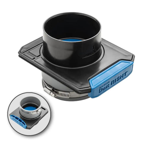 4 Inch To 4 Inch Tool Blast Gate Self Cleaning Power Tool Dust Collection Accessory With Flexible Tool Port Fitting