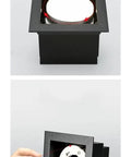 Recessed LED Ceiling Light, Downlight with black aluminum housing and removable round LED cover for easy installation.