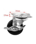 5 Pack Black Polypropylene Stem Casters 1.5 Inch Lockable Swivel Wheels With Brake For Furniture And Coffee Tables Effortless Glide Heavy Duty Small Caster Upgrade, showing a close-up of a caster wheel.