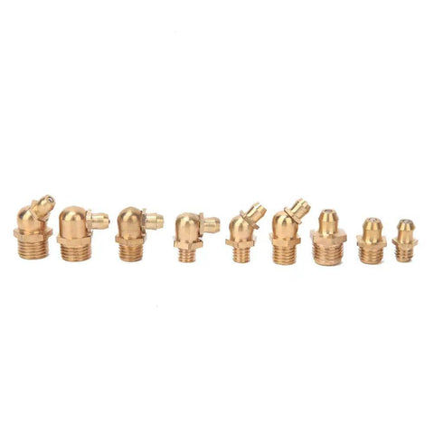 160 Piece Brass Zerk Fittings Kit With M6 M8 M10 Complete All In One Grease Nipple Assortment In 45 Degree 90 Degree And Straight Angles