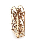 Wooden 20 Minute Mechanical Timer Model Construction Kit For Desk And Home Office Countdown Clockwork Toy With Wind Up Alarm And Rubber Band Power Mechanism, assembled wooden timer