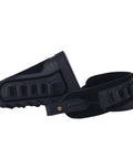 Premium Leather Gun Shell Holder Buttstock with Matched Rifle Sling for Left Hand Use, heavy duty veg-tanned cowhide, cushioned interior.