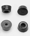 Close-up of Eight Piece Rubber Feet Bumpers For Furniture Chairs Amplifiers Speakers And Cabinets Durable Non Marking Floor Protectors D17x15xH8mm