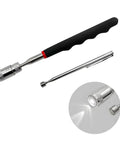 Two Pack Telescoping Magnetic Pickup Tools With Bright LED Light Extendable Magnetic Rods Reach 7.7 To 32.5 Inches And 4.7 To 19.5 Inches A Boss Grabber Kit For Cars Home Garage And Hard To Reach Places showing stainless steel build.