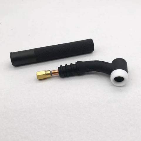 Flexible Tig Welding Torch Head 17f 150 Amp, air cooled replacement part shown with bendable angles for tight spots.