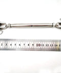 Badass M6 Jaw And Jaw Turnbuckle Forged From 316 Stainless Steel Marine Grade Rigging Hardware Salt Water Resistant Comes With Locking Nuts, showing 6.7 inch length.